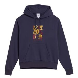 Adidas Hoodie Let's Go Maite Graphic Print Navy Blue Activewear Mens Size XL